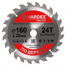 Диск пильный по дереву (160x20 мм, 24 зуба) HARDEE HM101-1602024