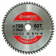 Диск пильный универсальный (190x30 мм, 60 зубьев) HARDEE HM102-1903060