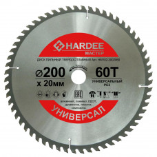 Диск пильный универсальный (200x20 мм, 60 зубьев) HARDEE HM102-2002060