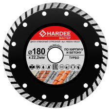Диск алмазный турбо по кирпичу и бетону (180x22,23 мм) HARDEE HM204-180227