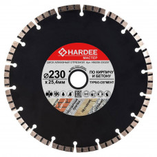 Диск алмазный турбо-сегментный по кирпичу и бетону (230x25,4 мм) HARDEE HM206-230257