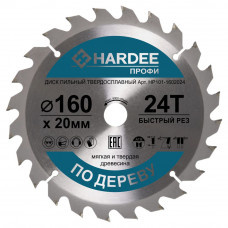 Диск пильный по дереву (160x20 мм, 24 зуба) HARDEE HP101-1602024