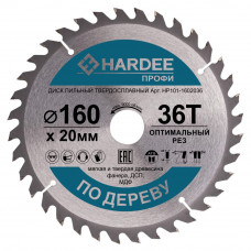 Диск пильный по дереву (160x20 мм, 36 зубьев) HARDEE HP101-1602036