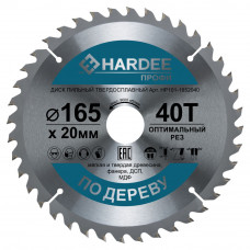 Диск пильный по дереву (165x20 мм, 40 зубьев) HARDEE HP101-1652040