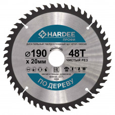 Диск пильный по дереву (190x20 мм, 48 зубьев) HARDEE HP101-1902048
