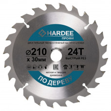Диск пильный по дереву (210x30 мм, 24 зуба) HARDEE HP101-2103024