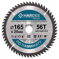 Диск пильный по ламинату (165x20 мм, 56 зубьев) HARDEE HP103-1652056