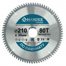 Диск пильный по ламинату (210x30 мм, 80 зубьев) HARDEE HP103-2103080