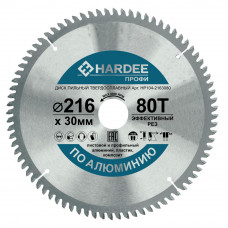 Диск пильный по алюминию (216x30 мм, 80 зубьев) HARDEE HP104-2163080