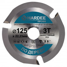 Диск пильный по дереву для УШМ (125x22,23 мм, 3 зуба) HARDEE HP107-125223