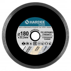 Диск алмазный сплошной тонкий по керамограниту (180x22,23 мм) HARDEE HP201-180228