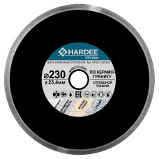Диск алмазный сплошной тонкий по керамограниту (230x25,4 мм) HARDEE HP201-230258