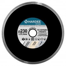 Диск алмазный сплошной супертонкий по керамограниту (230x25,4 мм) HARDEE HP202-230258