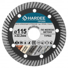 Диск алмазный турбо по железобетону (115x22,23 мм) HARDEE HP206-1152210