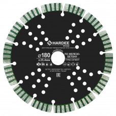 Диск алмазный турбо-сегментный по железобетону (180x25,4 мм) HARDEE HP209-1802510